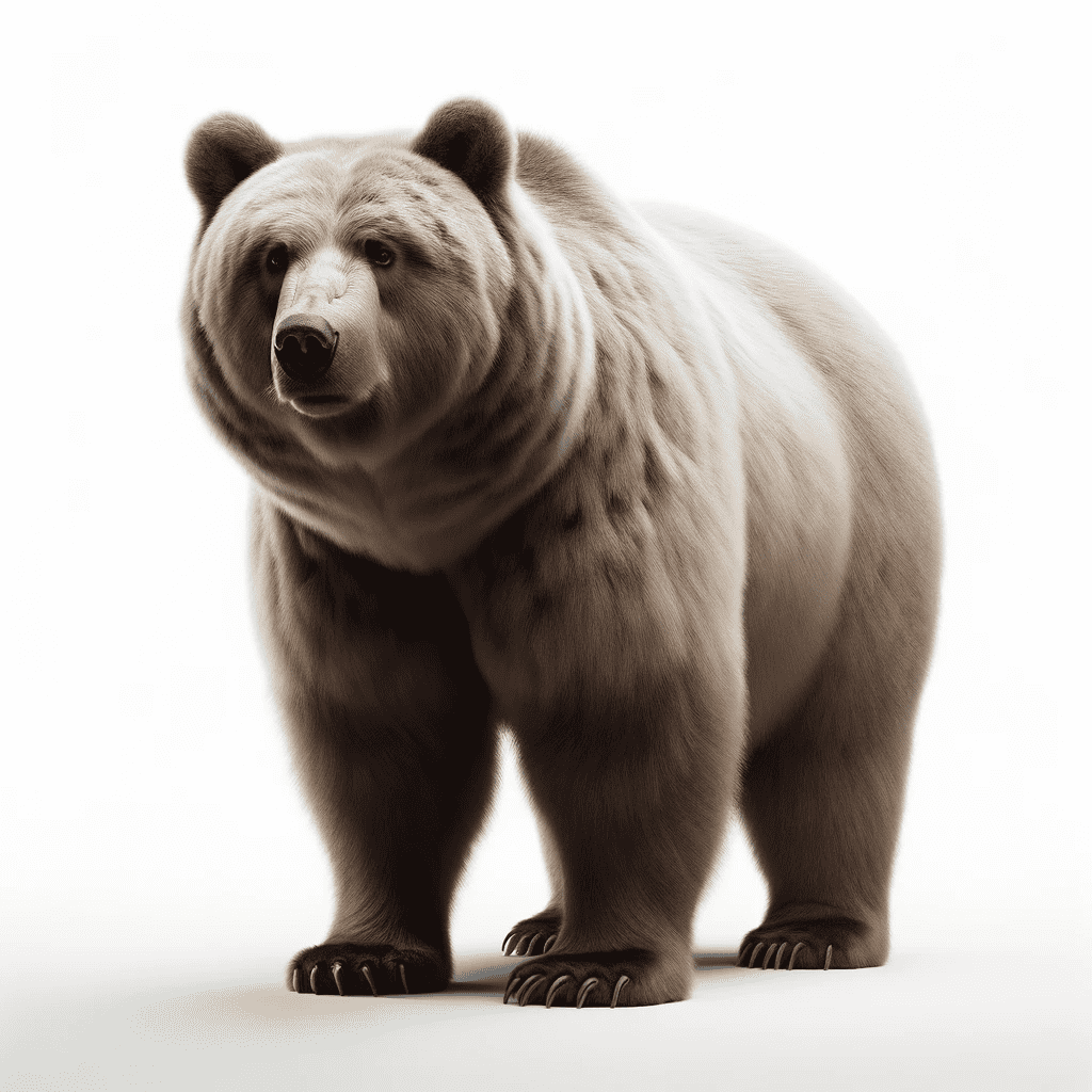 DALL·E 2023-10-20 16.19.09 - Realistic photo of a typical grizzly bear, captured in its full body from a distinct angle. The bear is positioned in the middle of the frame with a c (2)